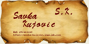 Savka Kujović vizit kartica